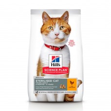 Hill's SP Feline Young Adult Sterilised Chicken КУРИЦА сухой корм для кошек 3 кг (604122)